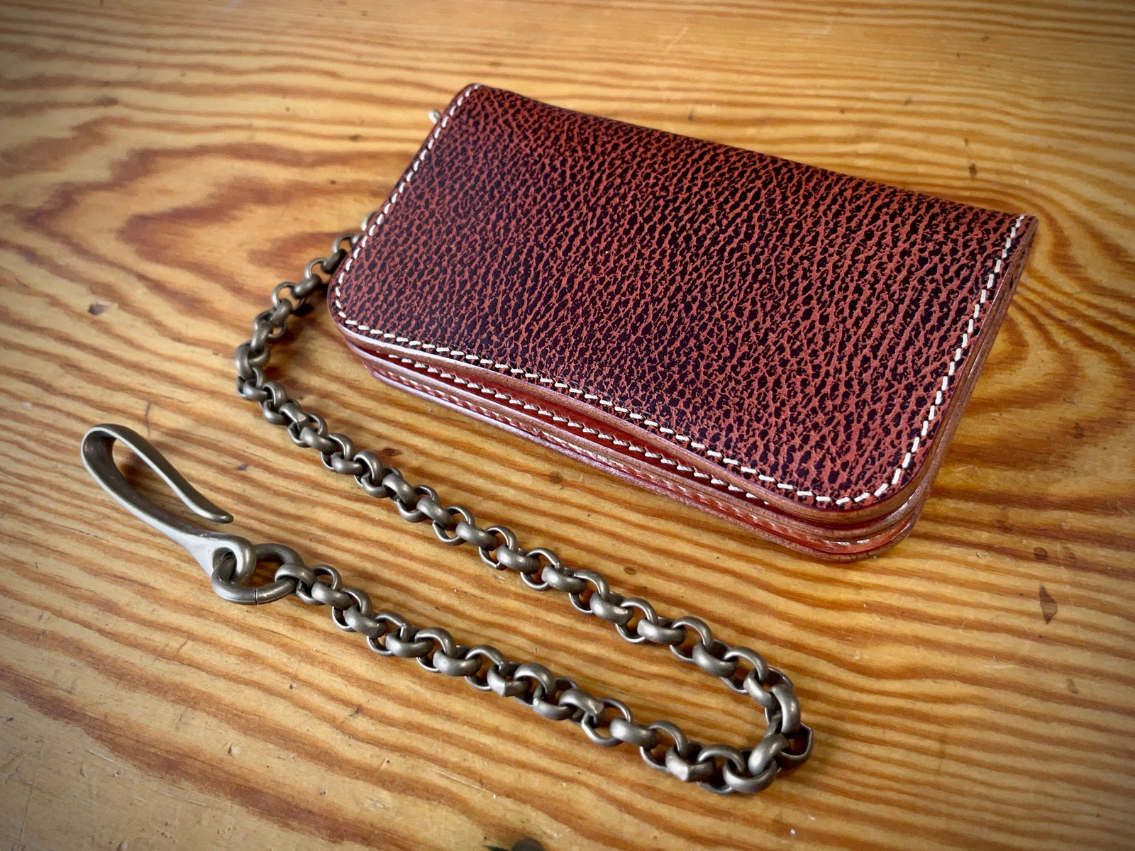 Special Trucker Wallet Vintage Russet Bicolor TexuCrafts