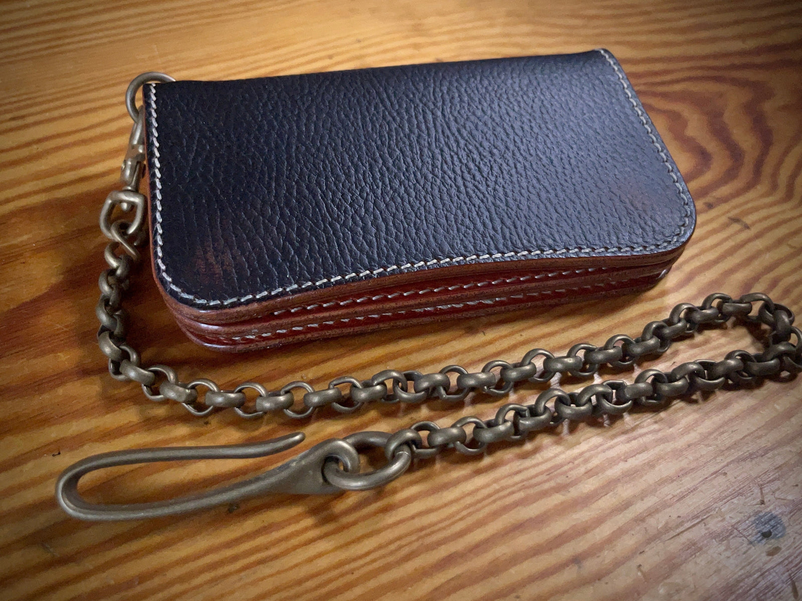 Special Trucker Wallet Vintage Russet Bicolor TexuCrafts