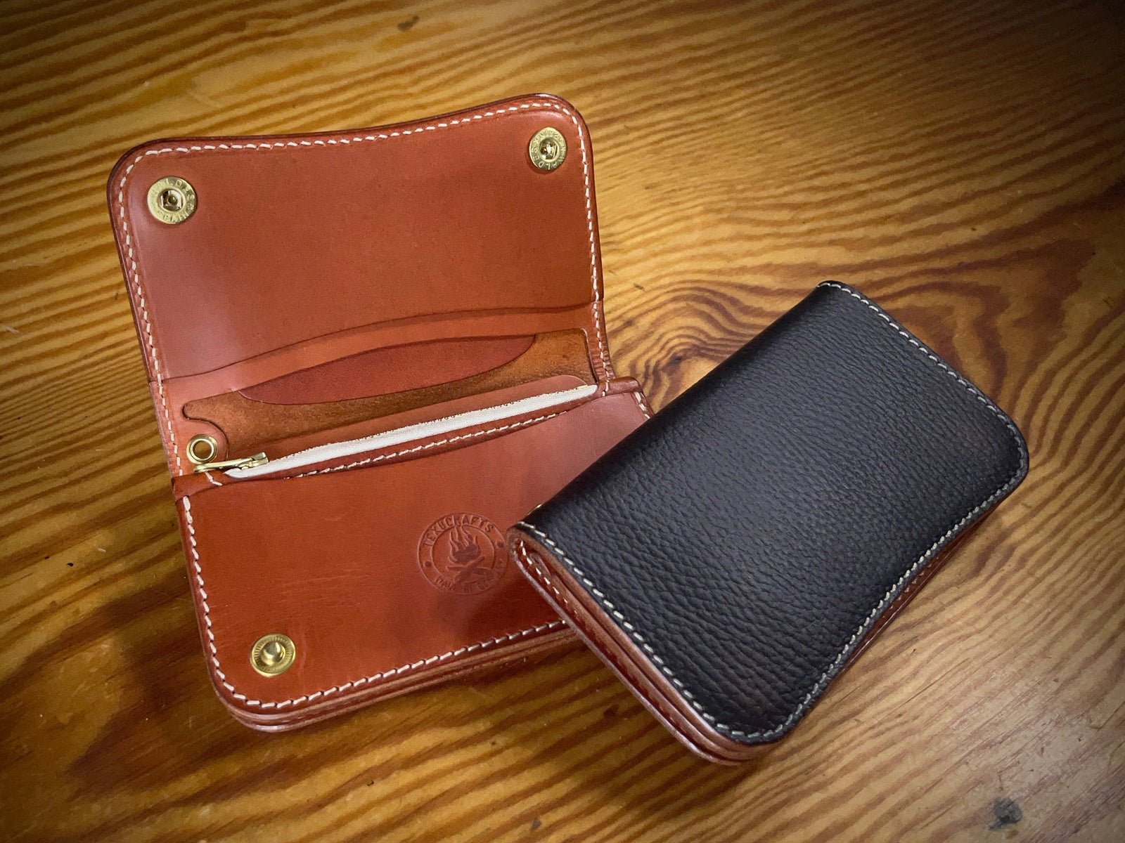 Special Trucker Wallet Vintage Russet Bicolor TexuCrafts