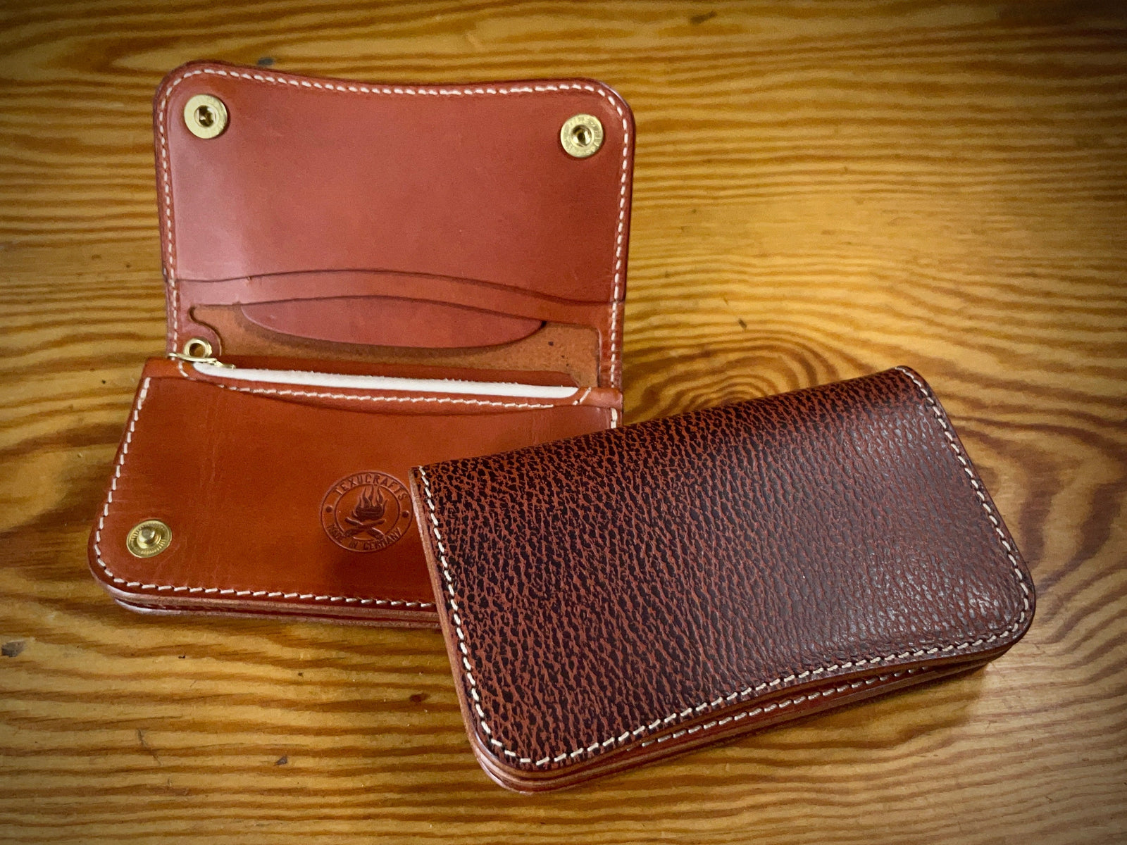 Special Trucker Wallet Vintage Russet Bicolor TexuCrafts