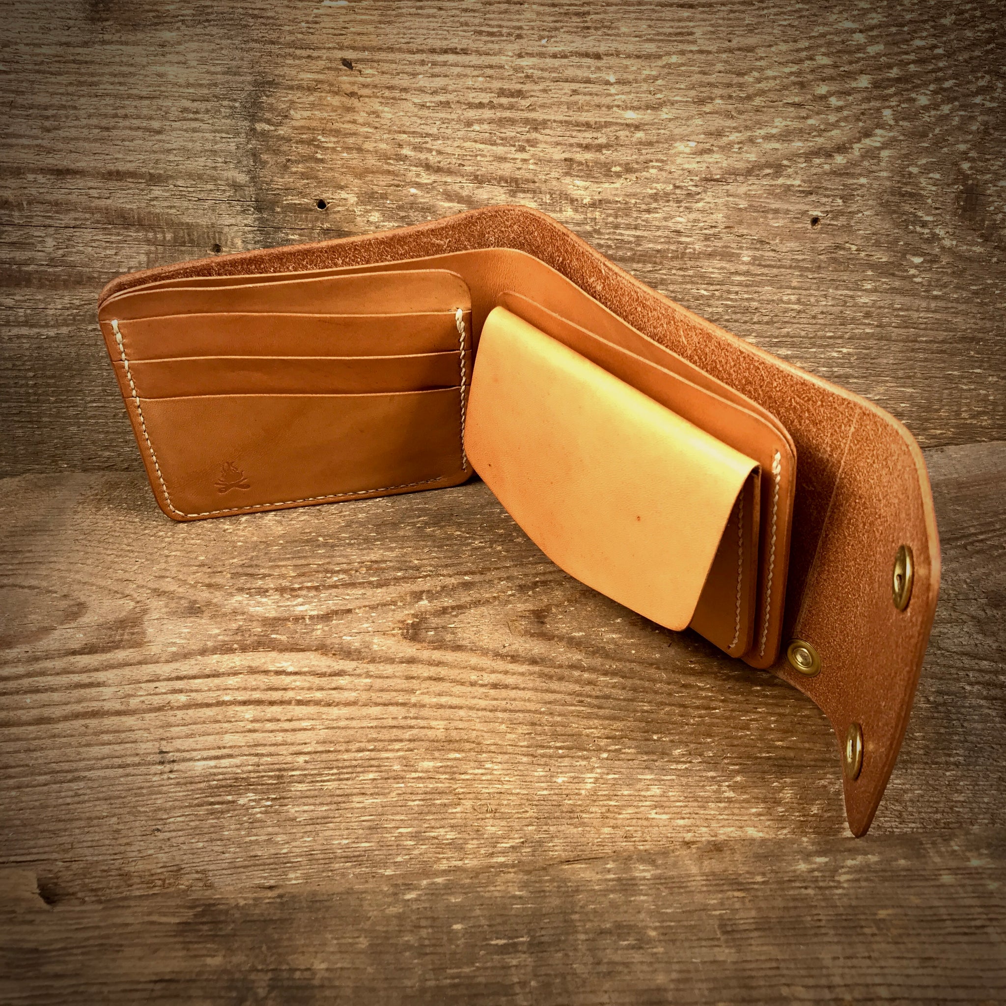 BIFOLD WALLET WITH LANYARD Geldborse mit kette TexuCrafts