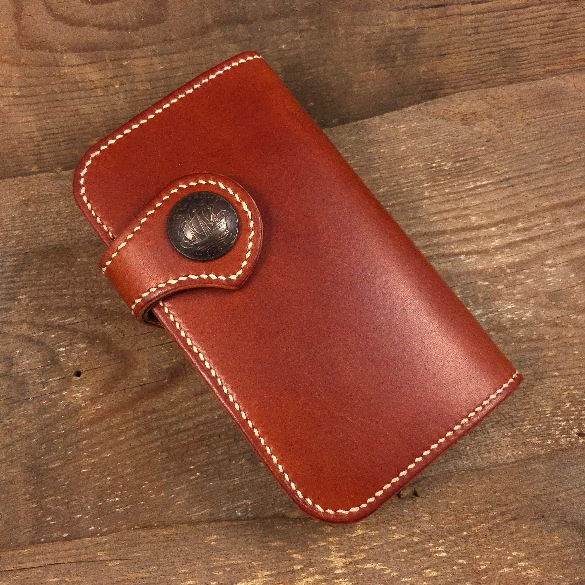 Redmoon Old Biker Long Wallet Dark Brown